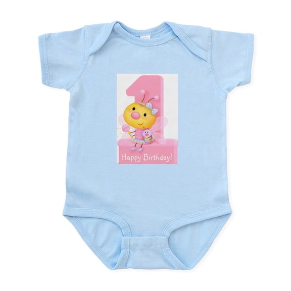 CafePress - Cute Bug Girl's 1St Birthday Infant Bodysuit - Baby Light Bodysuit, Size Newborn - 24 Months