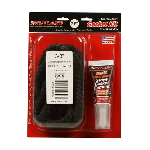 Rutland GraphoGlas Cement/Fiberglass Rope Gasket Kit