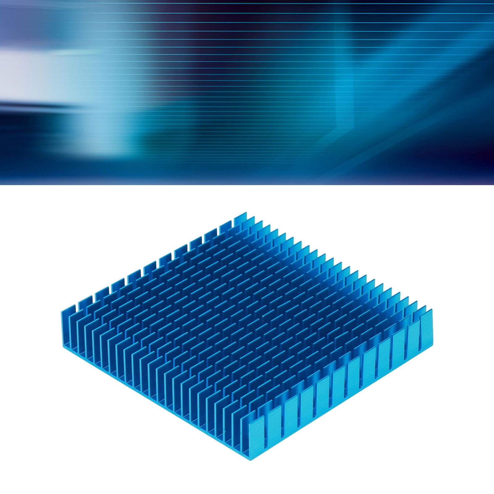 Universal Aluminum Cooler, 120x120x20mm Heat Sink for CPU, FET, ICs, Surface Oxidation Treated