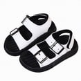 thumbnail image 5 of TOWED22 Toddler Girls Boys Sandals Adjustable Straps Kids Sandals Lightweight Non-slip Soft Sole Baby Kids Summer Shoes Beach Pool Outdoor(White,8), 5 of 5