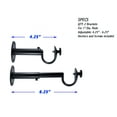 thumbnail image 3 of MERIVILLE Set of 2 Black Zinc Curtain Drapery Rod Bracket for 1" Rod, Adjustable, 3 of 5