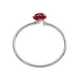 thumbnail image 2 of Stering Silver Rose Flower Flexible Bangle Bracelet, 2 of 5