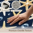thumbnail image 6 of ODIKA 8'x10' Washable Area Rug Durable, Non-Slip Starfish Ocean Nautical Wave Seashell Border Bathroom Coral Reef for Living Room, Under Sectional, Family, 6 of 7