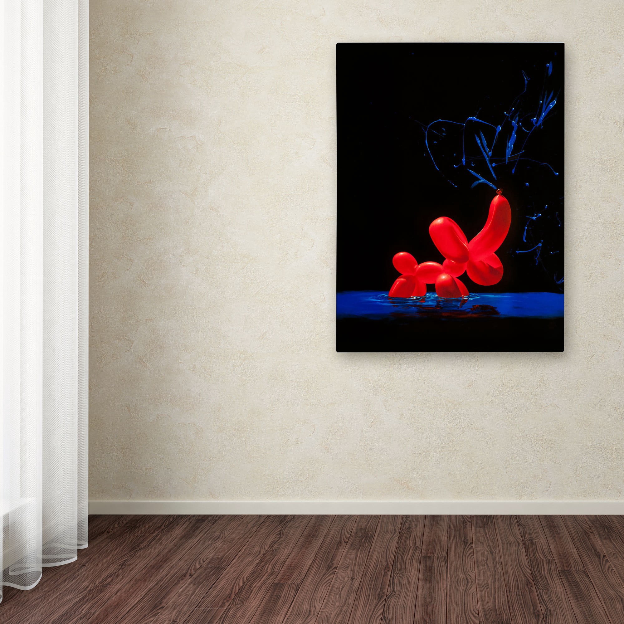 Trademark Fine Art "Balloon Elephant" Canvas Art by Roderick Stevens