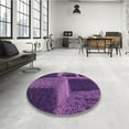 thumbnail image 4 of Ahgly Company Machine Washable Indoor Rectangle Transitional Purple Iris Purple Area Rugs, 2' x 3', 4 of 7