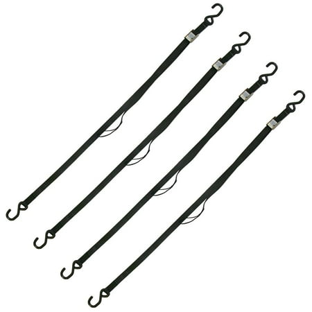 

6 Black Wheelchair Scooter Carrier Cam Tie-down strap set