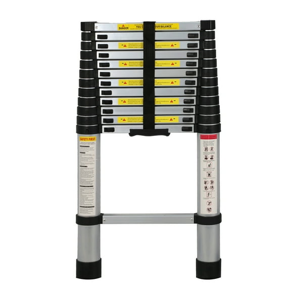 APOLLOLIFT 13 Steps Telescopic Ladder Thickened Aluminium Multifunctional Ladder 149.6"