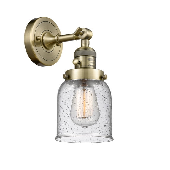 Innovations 203SW-AB-G54-LED Transitional One Light Wall Sconce from Franklin Restoration collection in Brass - Antique finish,