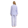 thumbnail image 6 of Apparonia Women's Pajama Sets Cotton Nightwear Long-Sleeve Button Front Shirt and Pant Sleepwear Notch Collar Pjs Lounge Sets Purple Lamb​ 3XL, 6 of 7