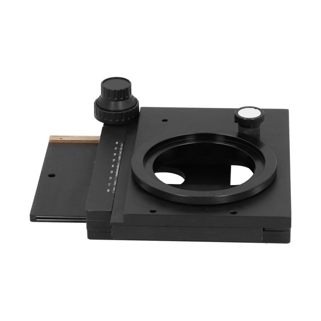 Microscope X-Y Moving Stage, Microscope Platform Spiral High Aluminum Alloy For Stereo Microscopes For Optical Microscopes For Industrial Cameras