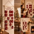 thumbnail image 5 of PLPPYFS Christmas Advent Calendar with 24 Pockets, Reusable Countdown Calendar Storage Bag, Fabric Calendar Wall Hanging Bag for Xmas Home Holiday Wall Decoration, 5 of 7