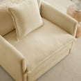 thumbnail image 4 of Chenille Oversized Chair with Ottoman - 39”W Big Comfy Reading Chair and Ottoman Set, Lounge Chair for Living Room, Bedroom, Kids Room, Reading Nook, Family Room, Sand Beige, 4 of 6