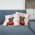 thumbnail image 2 of Happy Valentine's Day Boxer Brings Love Heart Pillow Cushion Double Sided Boxers Dog Lover Gifts Idea Throw Pillow - 02028, 2 of 4