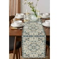 thumbnail image 2 of Hokiten Table Runners 72 Inches Long Dress Scarves, Boho Orange Blue Farmhouse Kitchen/Dining Table Runner, Coffee Tablerunners, Southwestern Ethnic Mexican Flowers Rustic 16x72 Inch, 2 of 7