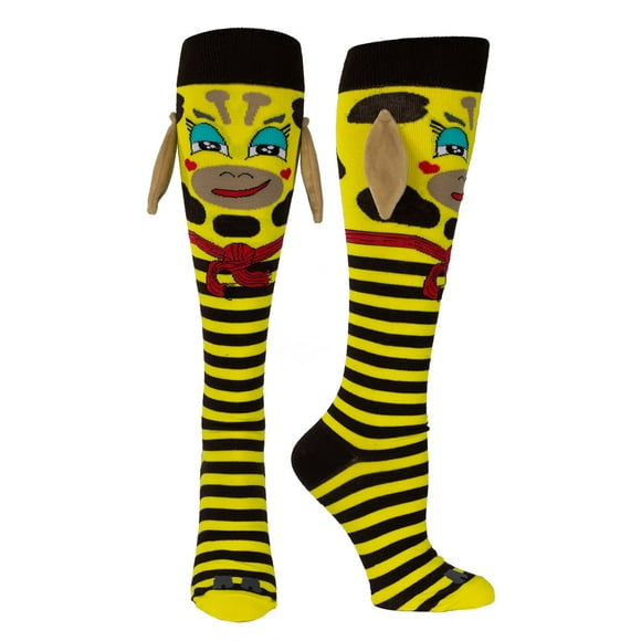 Moosh Walks Chaussettes pour Enfants (5-8 Ans) Animaux 3d Mignons, Licorne, Girafe, Lama, Chat Sirène, Chiot, Lapin (BIllie, Coton)
