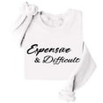 thumbnail image 2 of YUELONGHU Women Casual Hoodie Half Zip Sweatshirt Women Set Expensive and Difficult Sweatshirt Expensive and Difficult Sweatshirt Womens Funny Expensive Sweatshirt M, 2 of 4