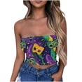 thumbnail image 2 of Rciityk Womens Tube Tops Mardi Gras Backless Sleeveless Crop Top Shirt Carnival Print Holiday Party Tops - Spring/Summer Clearance, 2 of 4