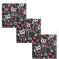 thumbnail image 7 of SKYSONIC 5 PCS Halloween Cat Floral Baby Muslin Washcloths, Boho Style Face Towel Burp Cloths Ultrasoft Absorbent Cotton Bath Wipes Towels for Newborn Boys Girls, 7 of 7