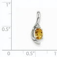 thumbnail image 3 of Finest Gold 14K White Gold Citrine & Diamond Pendant, 3 of 3