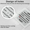 thumbnail image 4 of 50 Pcs Disposable Hair Catcher Shower Drain Mesh Stickers, 4 Inch Square Shower Floor Drain Mesh Filter Sink Strainer Stickers 30 Packs For Bathroom, Kitchen, Sink, Drain - Quantity:30 Pieces;, 4 of 6