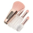 thumbnail image 3 of Brocha de maquillaje 4 en 1, sencilla, elegante, portátil, con mango transparente, para difuminar sombras de ojos y rubor (dorada), 3 of 14