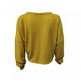 thumbnail image 6 of UTTOASFAY Women Solid Color Casual Long Sleeve Knitted Cardigan Sweater Coat Yellow 10(XL), 6 of 6