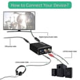 thumbnail image 5 of Digital to Analog Audio Converter,DAC Digital SPDIF Optical to Analog L/R RCA & 3.5mm AUX Stereo Audio Adapter, 5 of 5