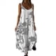 thumbnail image 2 of Vestido Maxi de Verano para Mujer, con Tirantes Finos, Sin Mangas, Cuello en V, Estilo Bohemio, Floral, para Vacaciones, Gris, Talla L, 2 of 10
