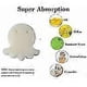 thumbnail image 3 of 16 pieces of scum sponge oil absorbing sponge (octopus shape) white, 3 of 5