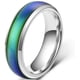 thumbnail image 1 of Anillo de humor que cambia de color sensible a la temperatura de acero inoxidable de 4 mm, 1 of 2