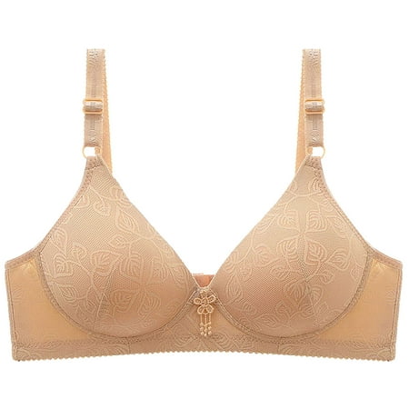 Running Sports Bras for Women No Underwire Bra Feature V-Neck Demi & Balconette Bra Style W-885 Hook and Eye Closure Running Bras High Impact Khaki S