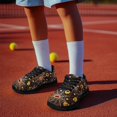 thumbnail image 6 of Chririnla Halloween Shoes for Boys Girls Knitted Mesh Running Athletic Shoes with Pumpkin Cobweb Sneakers Non Slip Festival Flats for Kids 13, 6 of 7