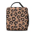 thumbnail image 3 of Black and Orange Leopard Print Pattern Insulated Lunch Bag Teens,Lunch Box for Men Women for Work,Picnic or Travel,10.2x9.5x4.3 Inches,8 Can Capacity, 3 of 6