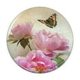 thumbnail image 1 of Pink Roses and Butterly Pinback Button Pin, 1 of 5