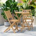 thumbnail image 3 of Flash Furniture Martindale 3 Piece Wood Frame Outdoor Folding Bistro Set, 3 of 14