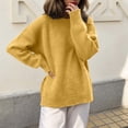 thumbnail image 2 of Ediodpoh Oversized Turtleneck Sweater Soft Knit Pullover Cozy Warm Casual Winter Fall Fashion Top Oversized Sweaters for Women Yellow, 2 of 4