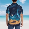 thumbnail image 4 of Balery Astronaut In A Space Suit On The Planet Camisas hawaianas de manga corta para hombre, camisas playeras de corte holgado, camisas de vacaciones con botones,XX-Large, 4 of 7