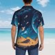 thumbnail image 4 of Fotbe Astronaut In A Space Suit On The Planet Camisa Hawaiana para Hombre Unisex – Camisa Casual de Verano con Botones de Manga Corta de Algodón y Lino,3X-Large, 4 of 7