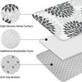 thumbnail image 5 of Gray Floral Pattern Bathroom Rugs Sets 3 Piece,Toilet Cover Set,Absorbent Non Slip Bathroom Mats Sets with U-Shaped Contour Rug Toilet Rug Set, 5 of 5