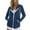 Blue, variant on Women's Knit Jackets Full Zip Up Sweater Jacket Casual Long Sleeve Loose Drawstring Hooded Cardigan Sweater Coats Lightweight Outwear Workout Clothes