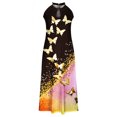 thumbnail image 5 of SMihono Robe d'Été Grande Taille pour Femmes 2023 Mode d'Été Imprimée Col Rond Sans Manches Robe à Épaules Dénudées, 5 of 5
