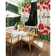 thumbnail image 5 of nqOlkjepod Outdoor Curtains for Patio Waterproof, Red Spring Floral Outdoor Privacy Panels Grommet, Welcome Green Botanical Rustic Blackout Outside Curtains for Porch/Cabana/Pergola 54"x95", 1 Panel, 5 of 8