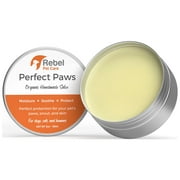Rebel Pet Care Perfect Paws Organic Handmade Balm  2.2 oz | Salve for paws, snout, skin, dog, cat | Heal cracked pads | Moisturize dog, cat paws | Non toxic pet paw salve