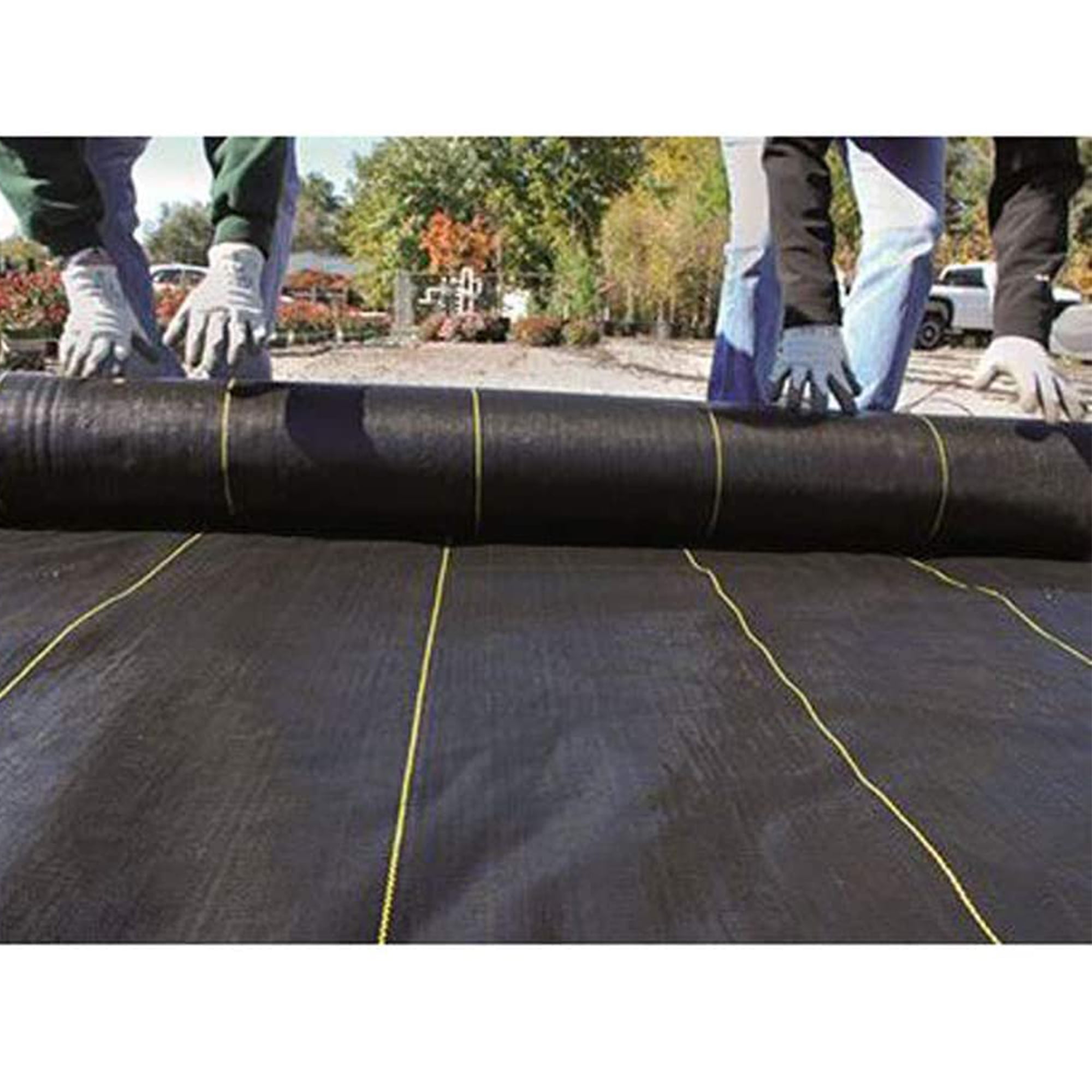 DeWitt Sunbelt Weed Barrier Fabric 3.2 oz, Heavy-Duty Ground Cover, 4 x 100 Feet