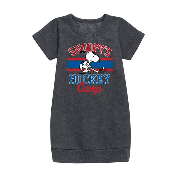 Peanuts - Snoopy's Hockey Camp - Toddler And Youth Girls Fleece Dress
