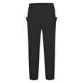 thumbnail image 4 of Kayannuo Sweat Pants for Men Spring Men's Summer New Style Simple And Fashionable Pure Cotton And Linen Trousers Black, 4 of 5