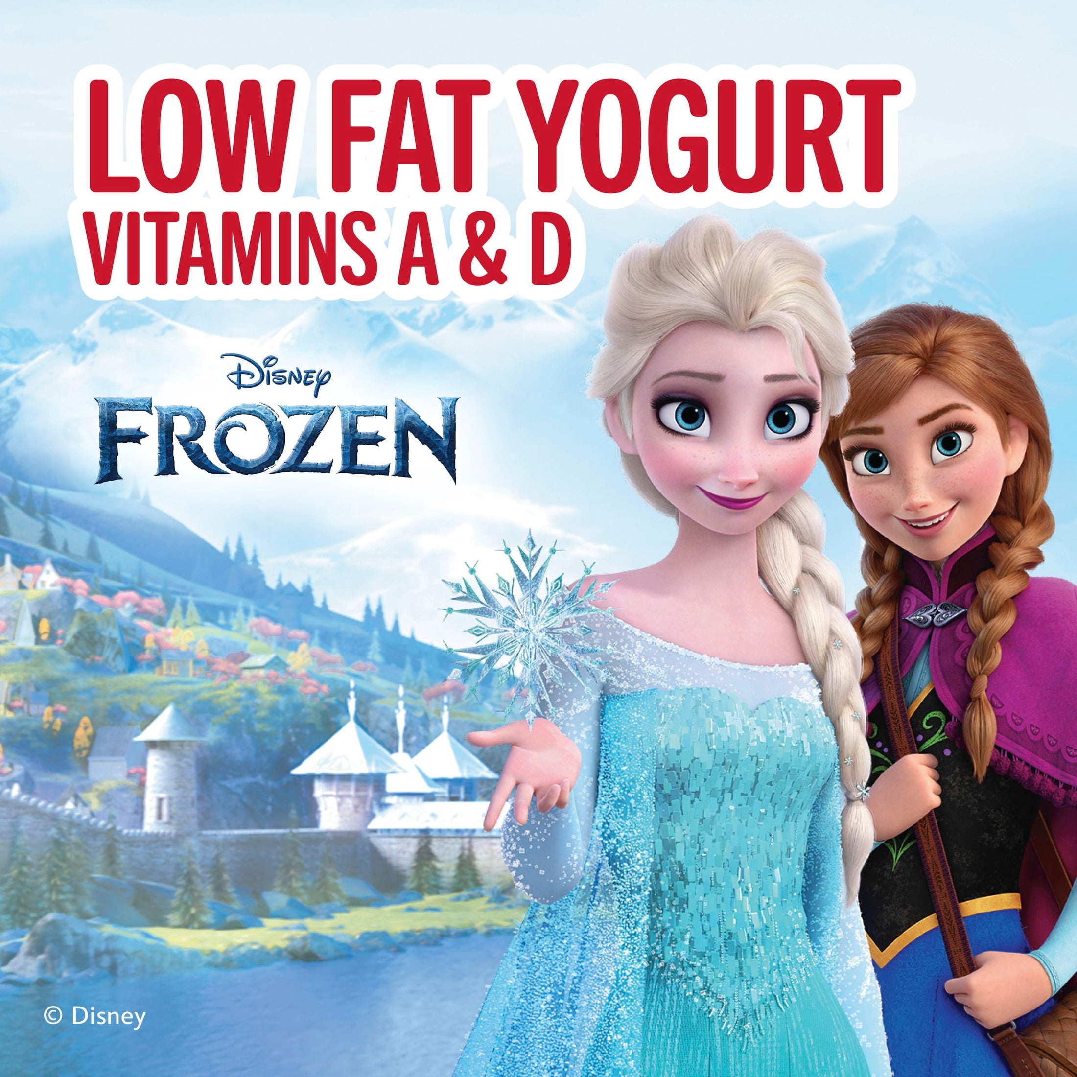 Yoplait Low Fat Kids Yogurt Cups, Disney Frozen Variety Pack, Gluten Free, 8 Count, 32 oz