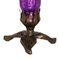 thumbnail image 2 of River of Goods 8.25 In. Tall Hand Blown Mercury Glass Lily Lamp Leaf Base-Purple, 2 of 3