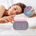 thumbnail image 3 of Unique Bargains Digital Alarm Clock with FM Radio for Heavy Sleepers 3.3"x1.6"x2" Pink, 3 of 6