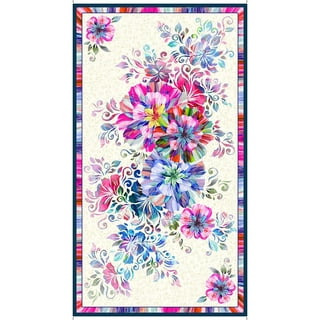 Quilting Fabric Panels With Flowers
